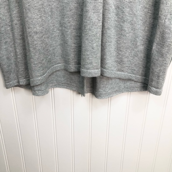 Vince Camuto Split Back Sweater Grey Sz M - Picture 10 of 13